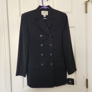 Valerie Stevens Black Pinstripe Blazer